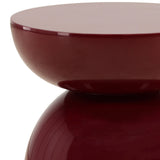 Dax Side Table, Burgundy by Dovetail at Eve Furniture