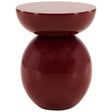 Dax Side Table, Burgundy by Dovetail at Eve Furniture