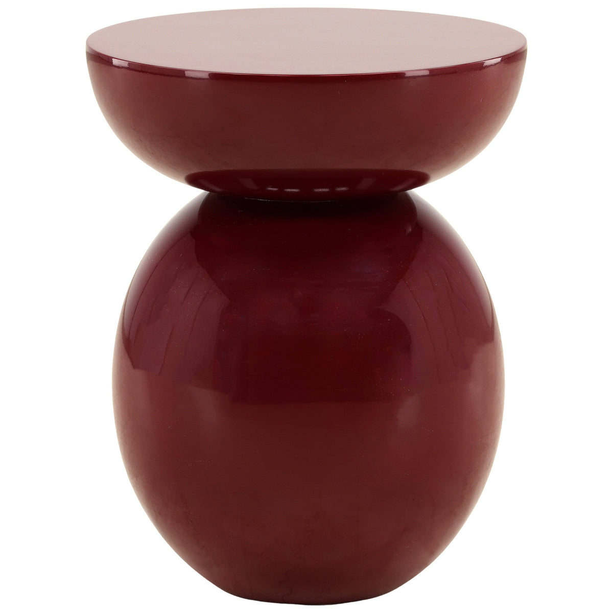 Dax Side Table, Burgundy by Dovetail at Eve Furniture