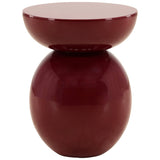Dax Side Table, Burgundy by Dovetail at Eve Furniture
