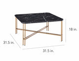 Daxton Faux-Marble 3-Piece Occasional Set(Cocktail & 2 End Tables)