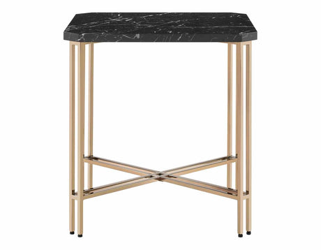 Daxton Faux-Marble Top End Table by Steve Silver at Eve Furniture