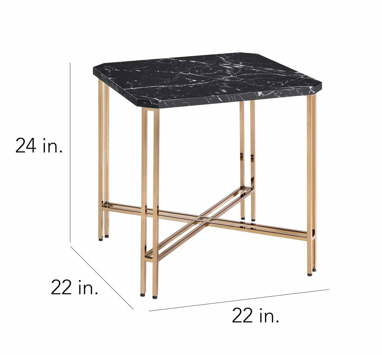 Daxton Faux-Marble Top End Table by Steve Silver at Eve Furniture