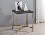 Daxton Faux-Marble Top End Table by Steve Silver at Eve Furniture