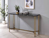 Daxton Faux-Marble Top Sofa Table by Steve Silver at Eve Furniture