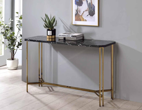 Daxton Faux-Marble Top Sofa Table by Steve Silver at Eve Furniture