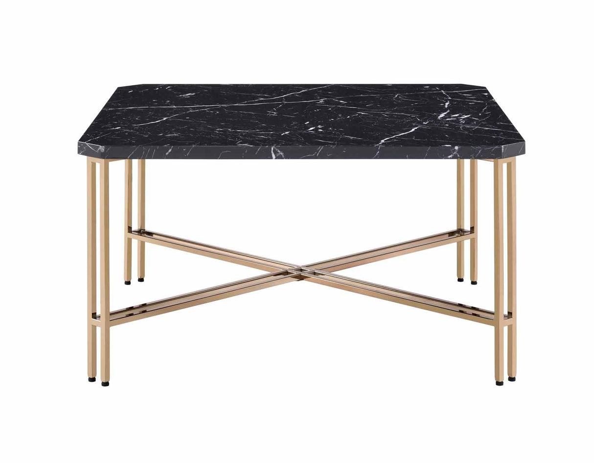 Daxton Faux-Marble Top Cocktail Table by Steve Silver at Eve Furniture