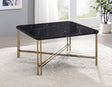 Daxton Faux-Marble Top Cocktail Table by Steve Silver at Eve Furniture
