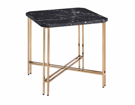 Daxton Faux-Marble Top End Table by Steve Silver at Eve Furniture