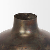 Daya Medium Antiqued Gold Metal Vase by Mercana at Eve Furniture