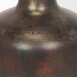 Daya Medium Antiqued Gold Metal Vase by Mercana at Eve Furniture