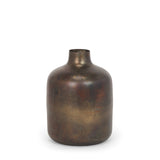 Daya Medium Antiqued Gold Metal Vase by Mercana at Eve Furniture