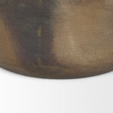 Daya Short Antiqued Gold Metal Vase by Mercana at Eve Furniture