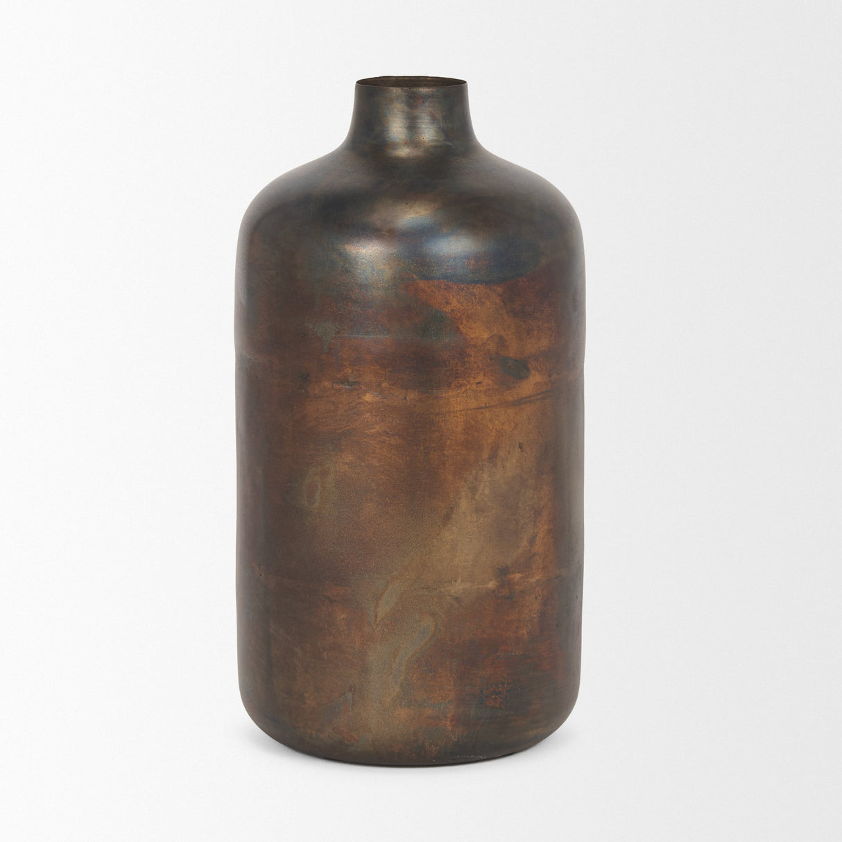 Daya Tall Antiqued Gold Metal Vase by Mercana at Eve Furniture