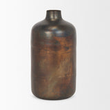 Daya Tall Antiqued Gold Metal Vase by Mercana at Eve Furniture