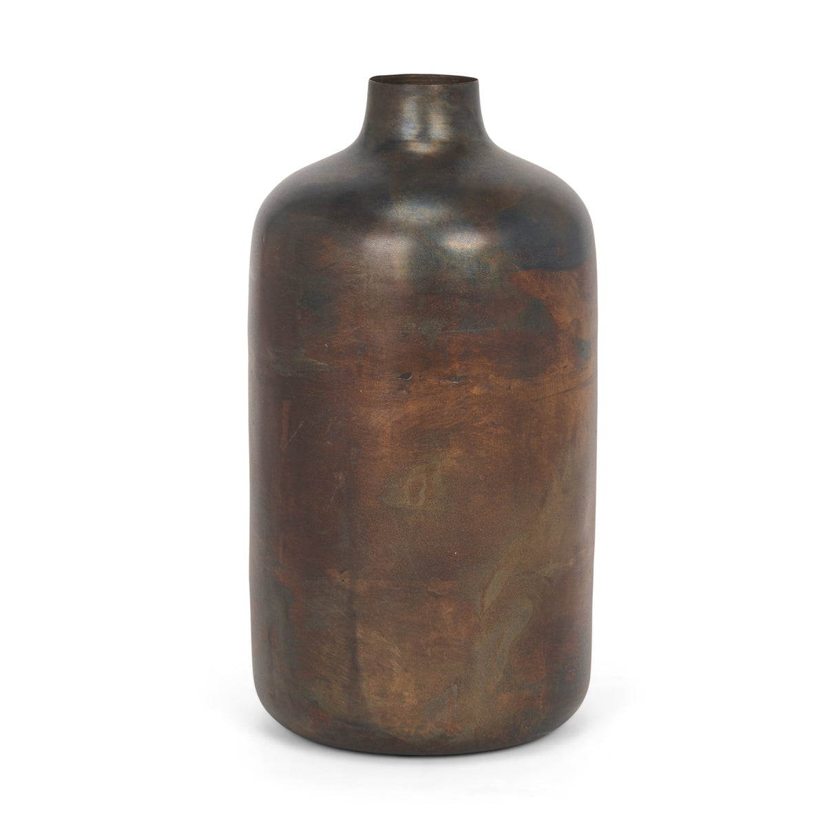 Daya Tall Antiqued Gold Metal Vase by Mercana at Eve Furniture