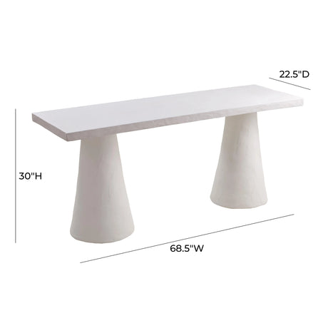 Dayana Desk in Faux Plaster by TOV Furniture at Eve Furniture