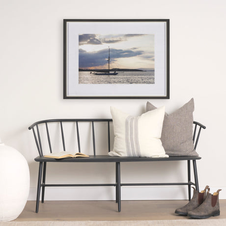 Daybreak Sail by Ben Wood a Hand Embellished Framed Photo Art Print Matted under Glass by Mercana at Eve Furniture