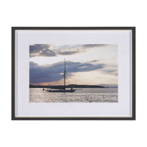 Daybreak Sail by Ben Wood a Hand Embellished Framed Photo Art Print Matted under Glass by Mercana at Eve Furniture