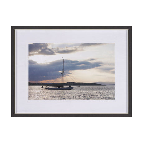 Daybreak Sail by Ben Wood a Hand Embellished Framed Photo Art Print Matted under Glass by Mercana at Eve Furniture