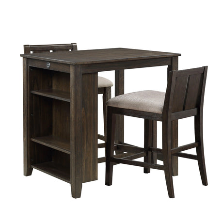 Daye Burnished Brown Cherry 3-Piece Counter Height Set by Homelegance at Eve Furniture