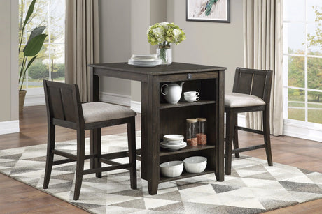 Daye Burnished Brown Cherry 3-Piece Counter Height Set by Homelegance at Eve Furniture