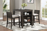 Daye Burnished Brown Cherry 3-Piece Counter Height Set by Homelegance at Eve Furniture