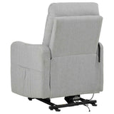 Dayes Light Grey Upholstered Power Lift Recliner Chair by Coaster at Eve Furniture