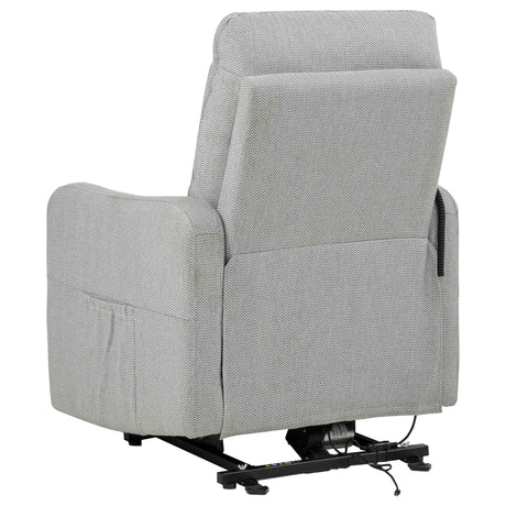 Dayes Light Grey Upholstered Power Lift Recliner Chair by Coaster at Eve Furniture