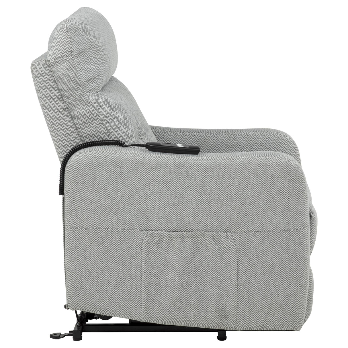 Dayes Light Grey Upholstered Power Lift Recliner Chair by Coaster at Eve Furniture