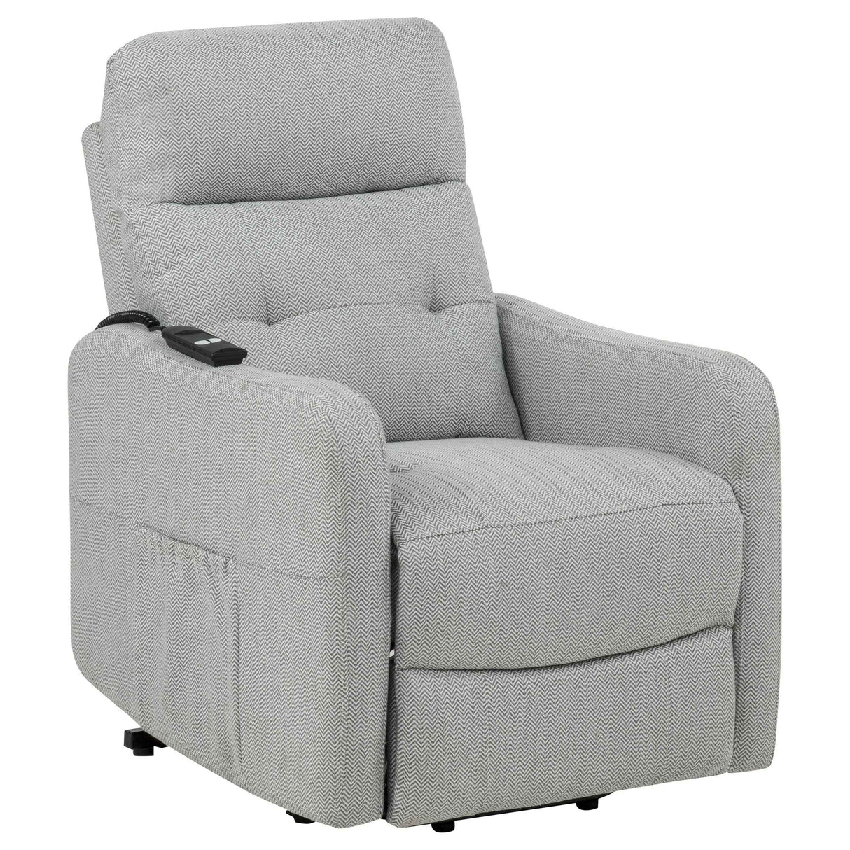 Dayes Light Grey Upholstered Power Lift Recliner Chair by Coaster at Eve Furniture