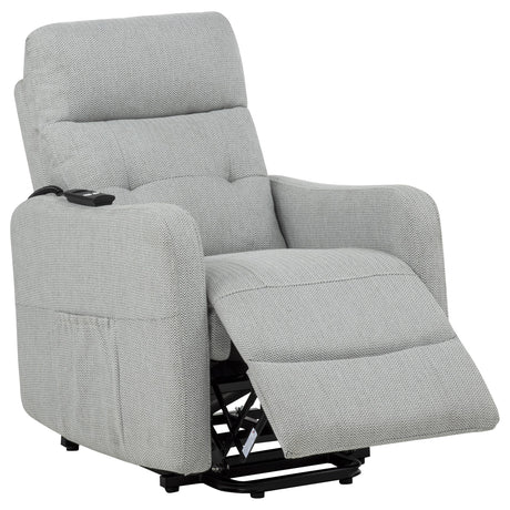 Dayes Light Grey Upholstered Power Lift Recliner Chair by Coaster at Eve Furniture