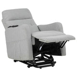 Dayes Light Grey Upholstered Power Lift Recliner Chair by Coaster at Eve Furniture