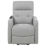 Dayes Light Grey Upholstered Power Lift Recliner Chair by Coaster at Eve Furniture