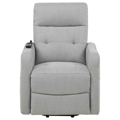 Dayes Light Grey Upholstered Power Lift Recliner Chair by Coaster at Eve Furniture