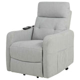 Dayes Light Grey Upholstered Power Lift Recliner Chair by Coaster at Eve Furniture