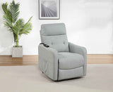 Dayes Light Grey Upholstered Power Lift Recliner Chair by Coaster at Eve Furniture