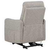 Dayes Taupe Upholstered Power Lift Recliner Chair by Coaster at Eve Furniture