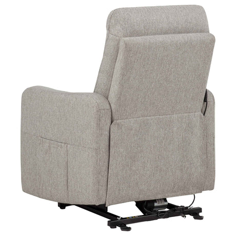 Dayes Taupe Upholstered Power Lift Recliner Chair by Coaster at Eve Furniture