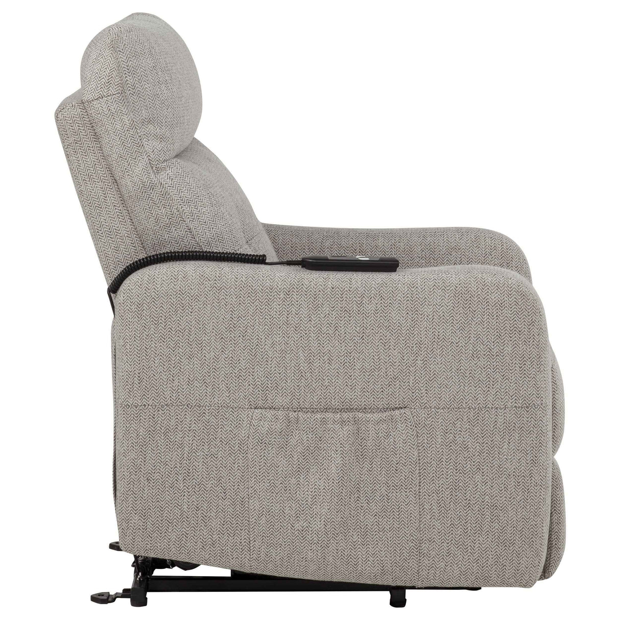 Dayes Taupe Upholstered Power Lift Recliner Chair by Coaster at Eve Furniture