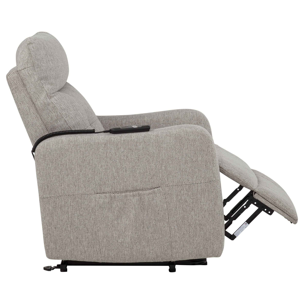 Dayes Taupe Upholstered Power Lift Recliner Chair by Coaster at Eve Furniture
