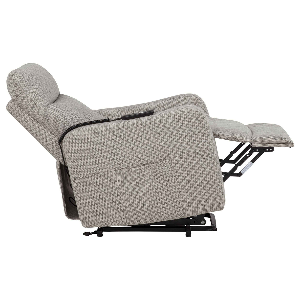 Dayes Taupe Upholstered Power Lift Recliner Chair by Coaster at Eve Furniture