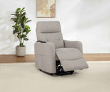 Dayes Taupe Upholstered Power Lift Recliner Chair by Coaster at Eve Furniture