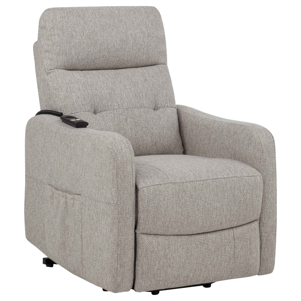 Dayes Taupe Upholstered Power Lift Recliner Chair by Coaster at Eve Furniture