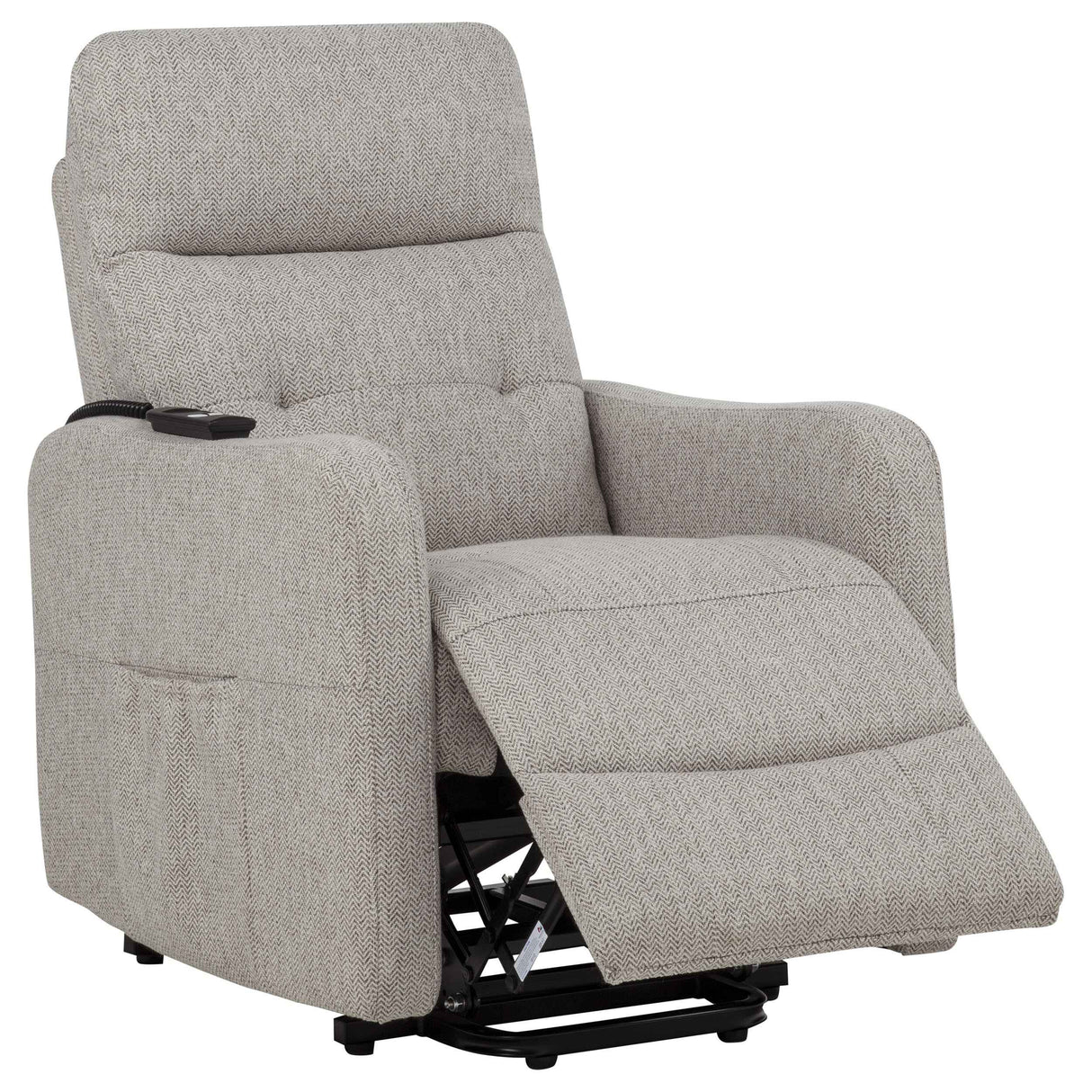 Dayes Taupe Upholstered Power Lift Recliner Chair by Coaster at Eve Furniture