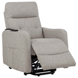 Dayes Taupe Upholstered Power Lift Recliner Chair by Coaster at Eve Furniture