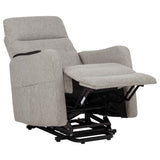Dayes Taupe Upholstered Power Lift Recliner Chair by Coaster at Eve Furniture