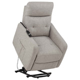 Dayes Taupe Upholstered Power Lift Recliner Chair by Coaster at Eve Furniture