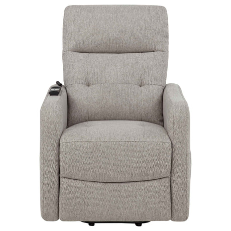 Dayes Taupe Upholstered Power Lift Recliner Chair by Coaster at Eve Furniture