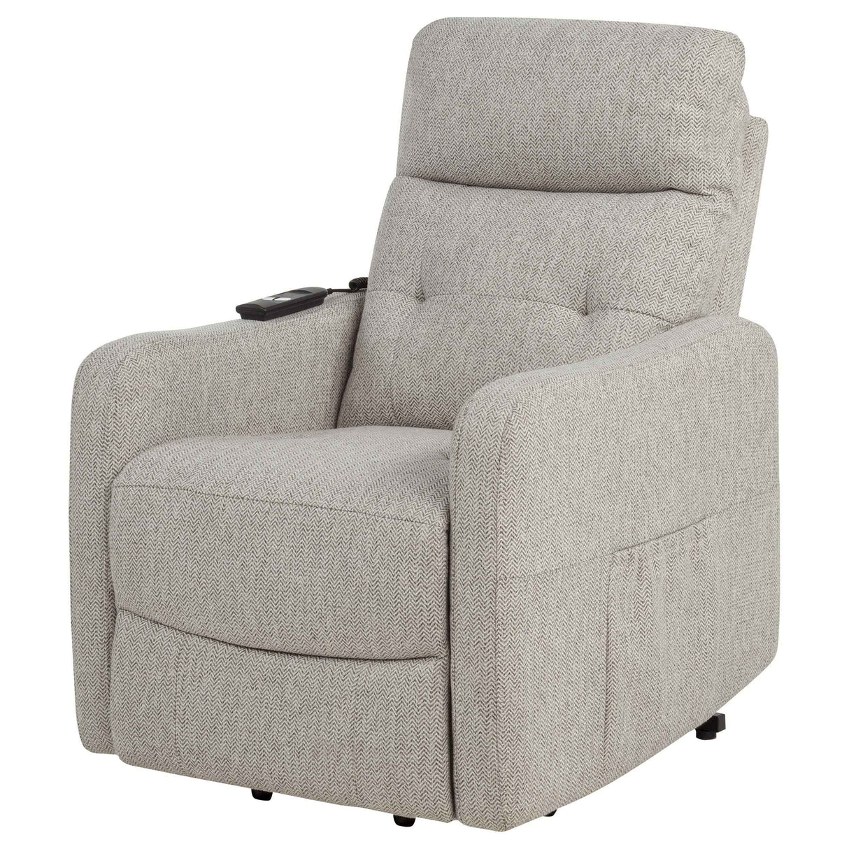 Dayes Taupe Upholstered Power Lift Recliner Chair by Coaster at Eve Furniture